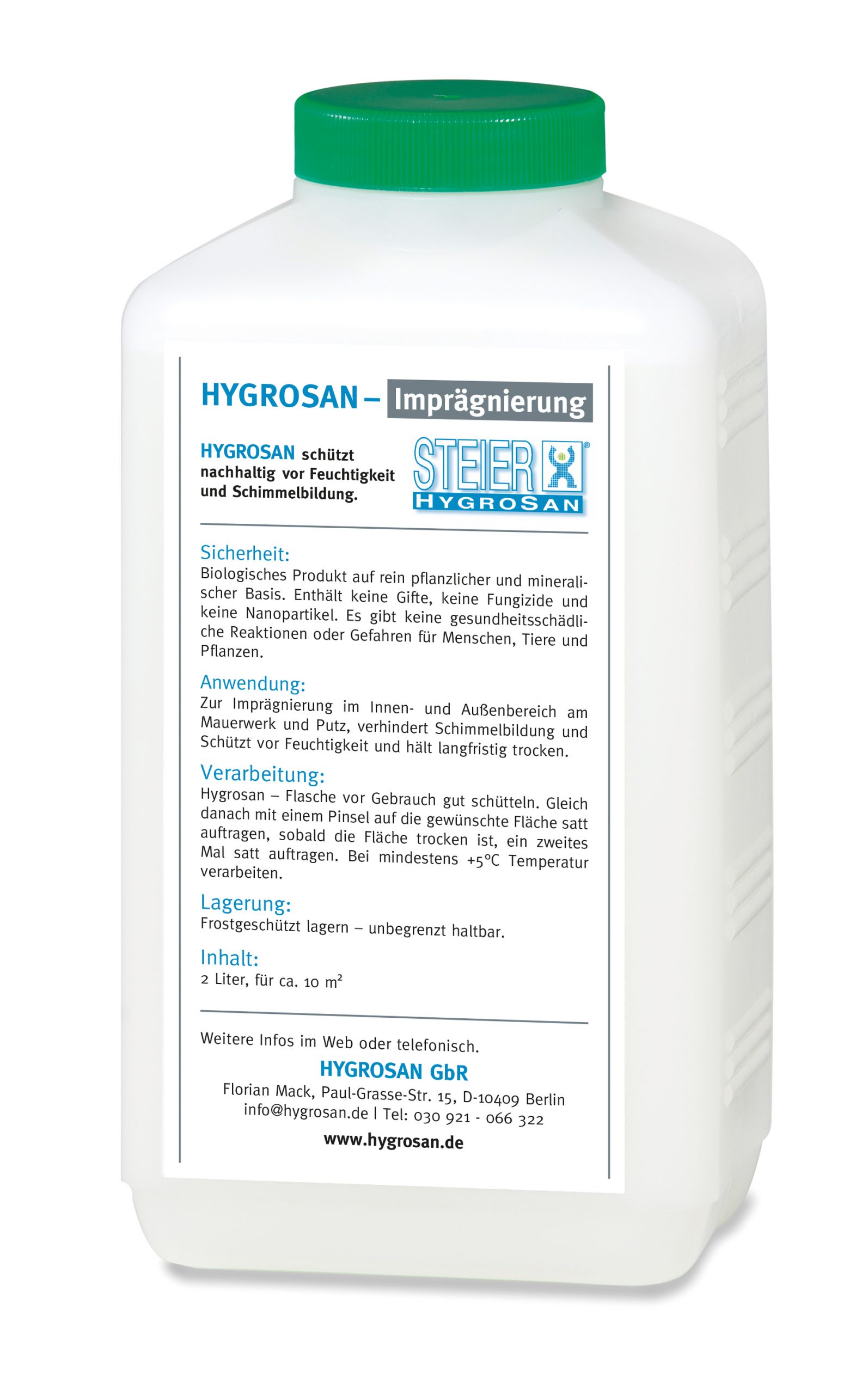 HYGROSAN 2 Liter - Schimmel- und Feuchteschutz für ca 10qm